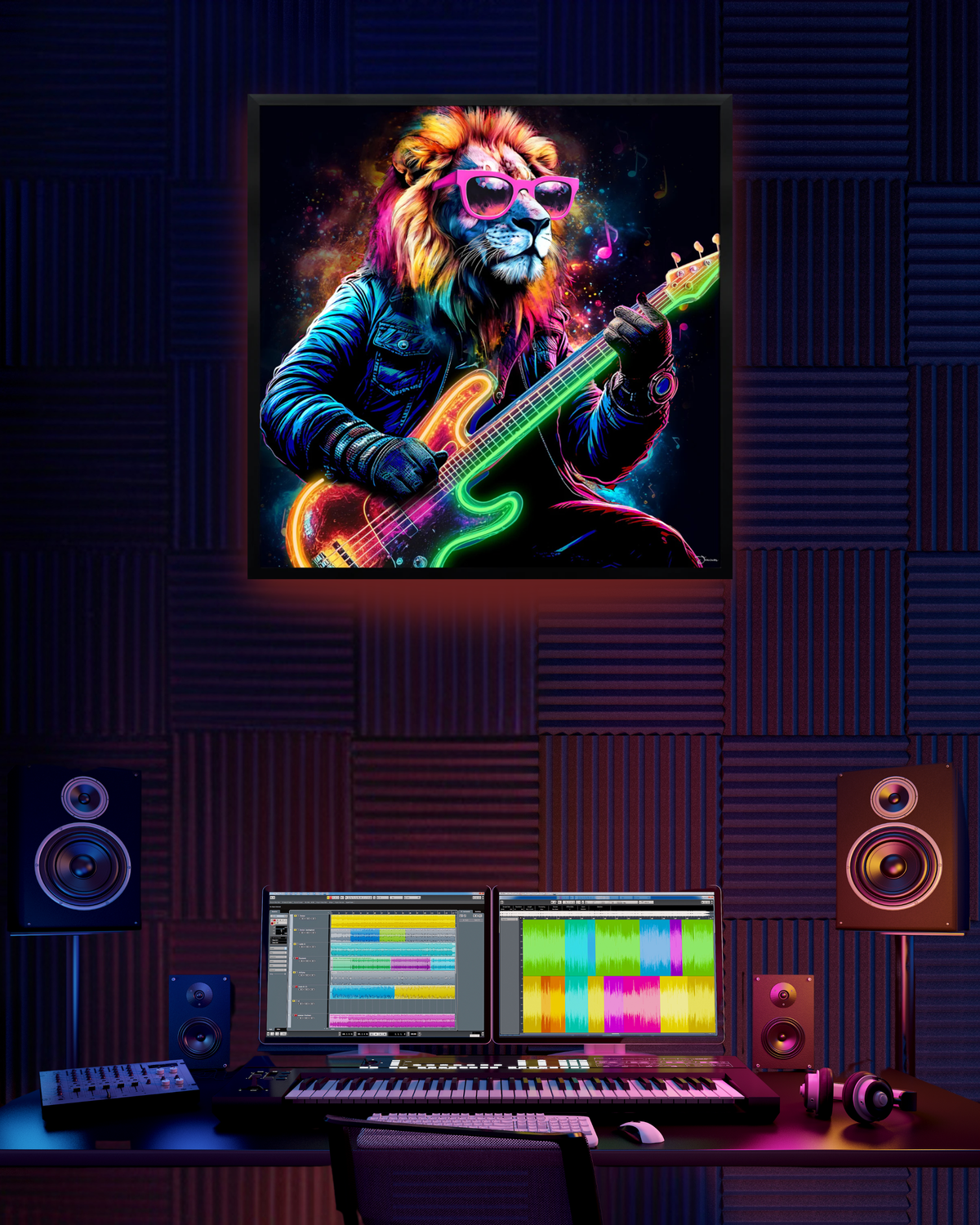 Rockstar Lion LED paveikslas – nuotrauka 9