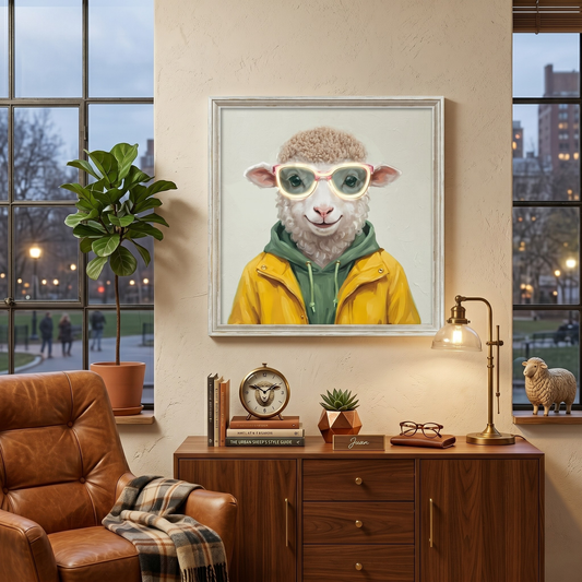 Stylish Sheep LED paveikslas – nuotrauka 2