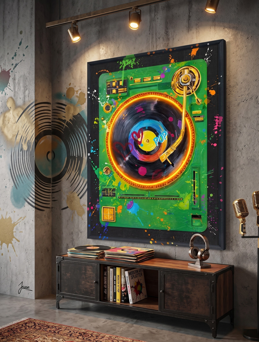 DJ Pop Turntable LED paveikslas – nuotrauka 2