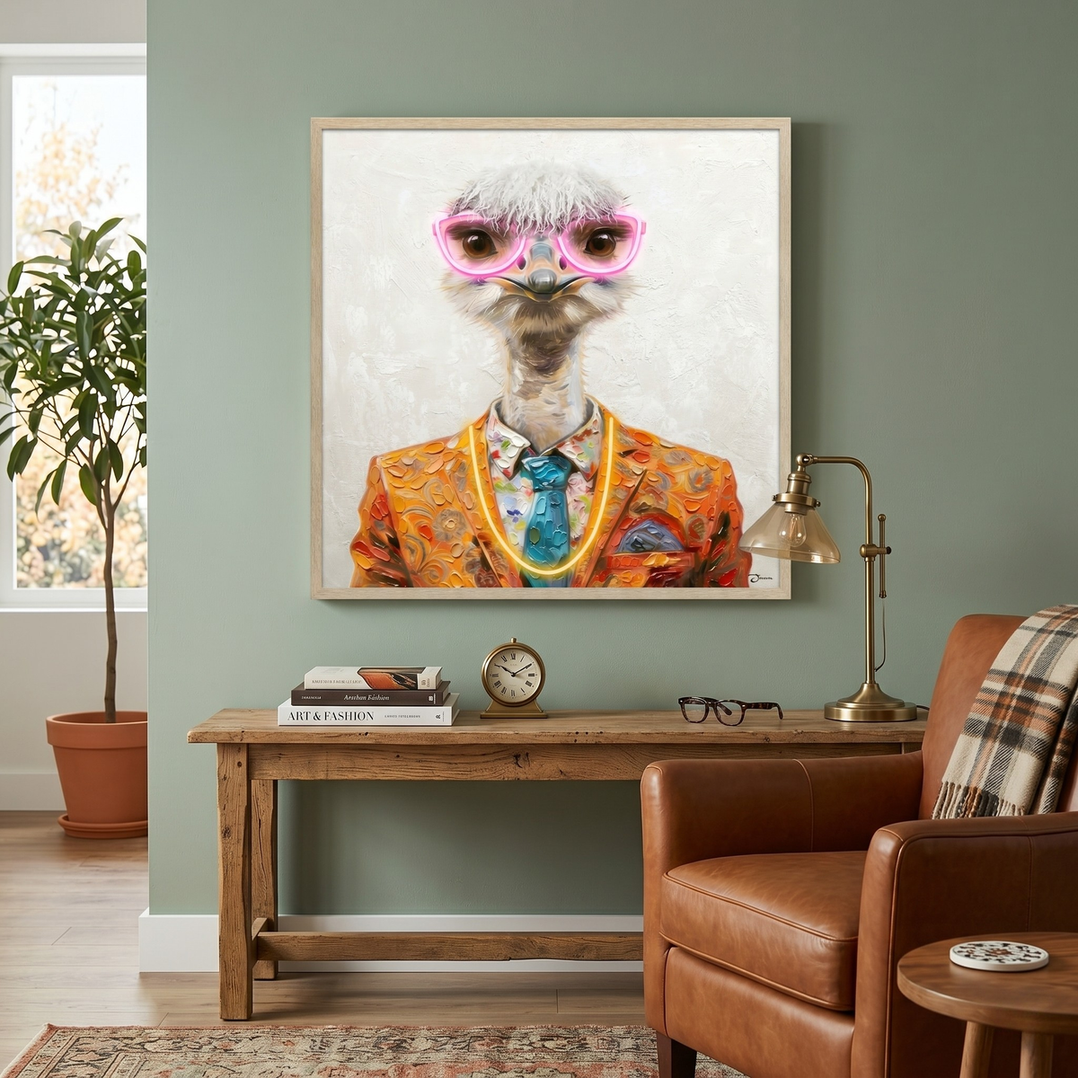 Stylish Ostrich LED paveikslas – nuotrauka 8