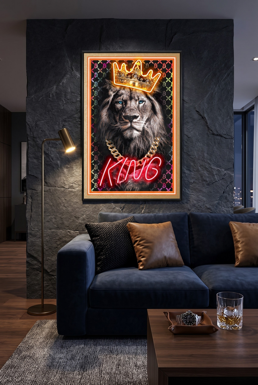 King Lion LED paveikslas – nuotrauka 2