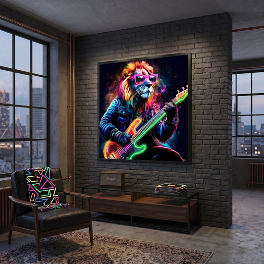Rockstar Lion LED paveikslas – nuotrauka 2