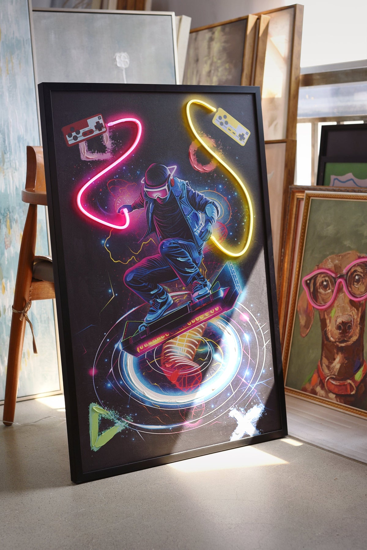 Neon Gamer LED paveikslas – nuotrauka 3