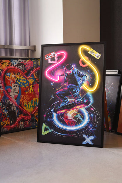 Neon Gamer LED paveikslas – nuotrauka 5
