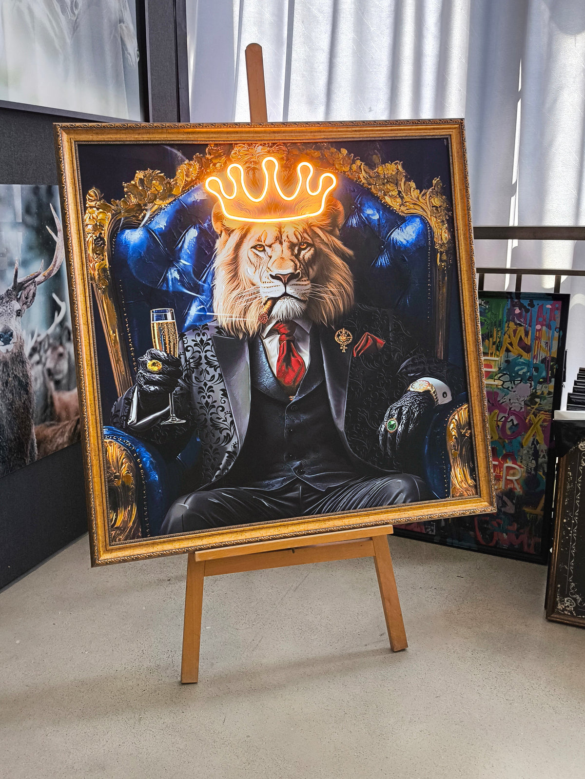 Majestic Lion King LED paveikslas – nuotrauka 6