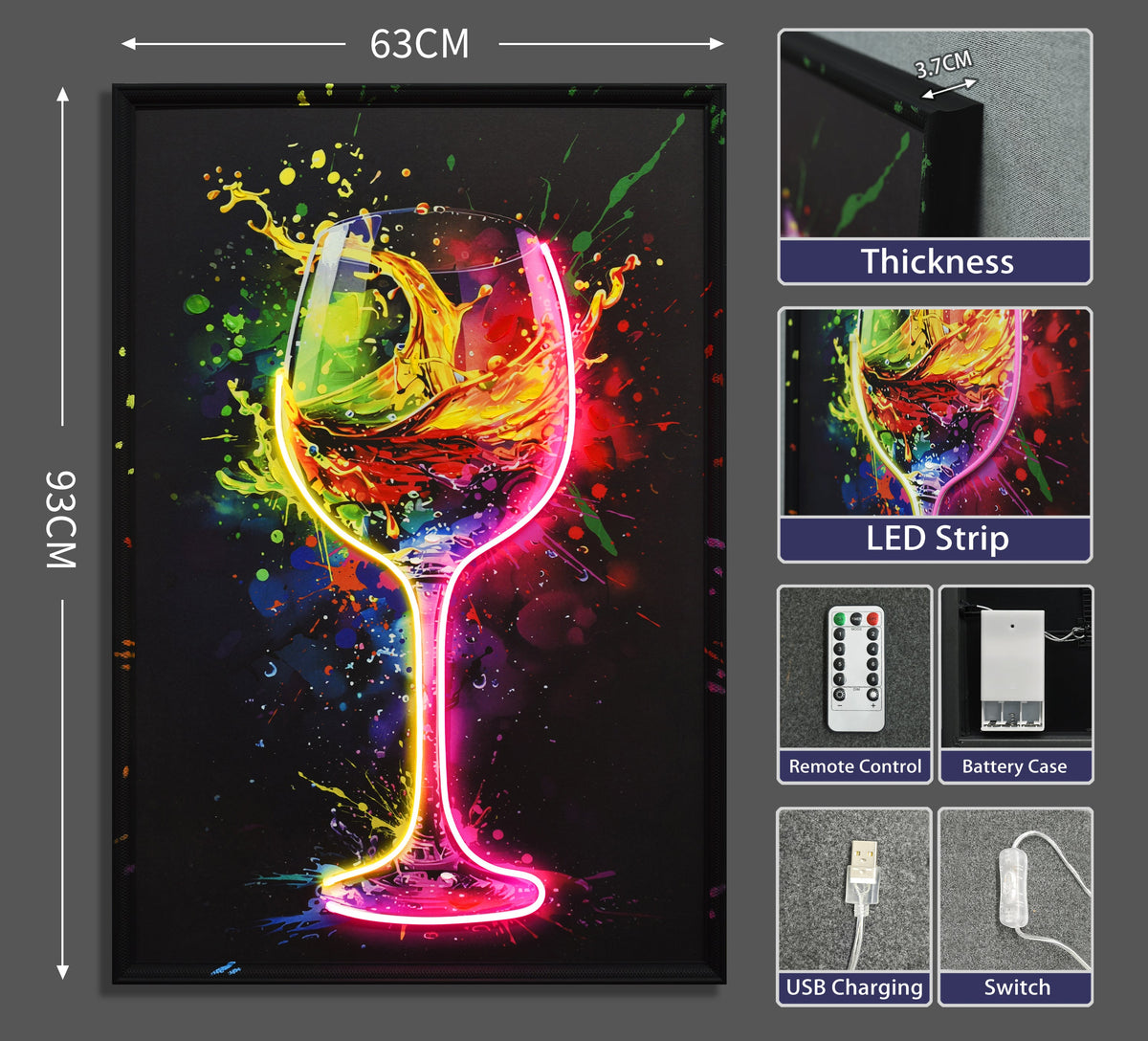 Liquid Colour LED paveikslas – nuotrauka 7