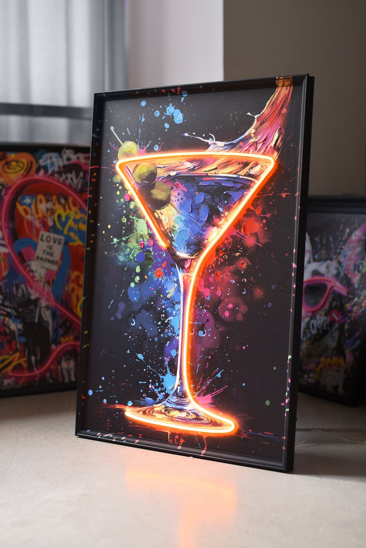 Golden Pour LED paveikslas – nuotrauka 5