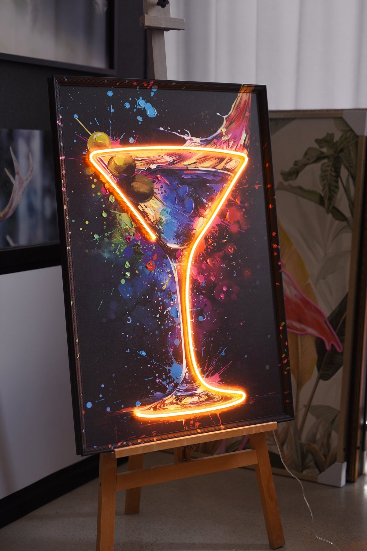 Golden Pour LED paveikslas – nuotrauka 3