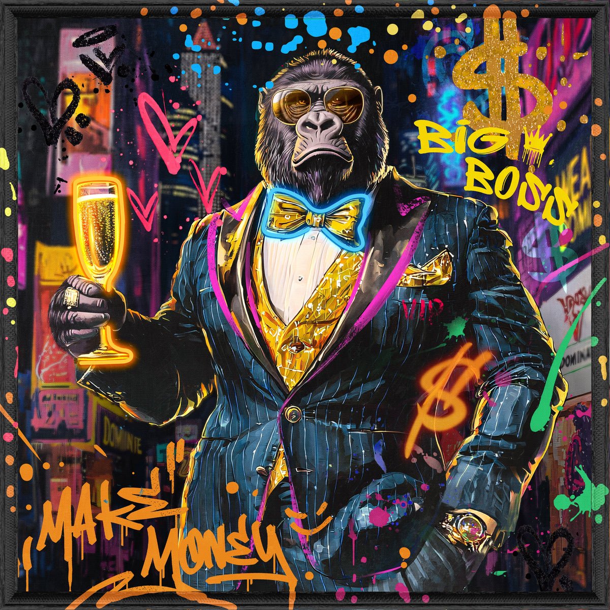Money Boss Gorilla LED paveikslas – nuotrauka 3