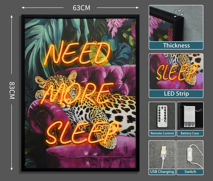 Need More Sleep LED paveikslas – nuotrauka 7