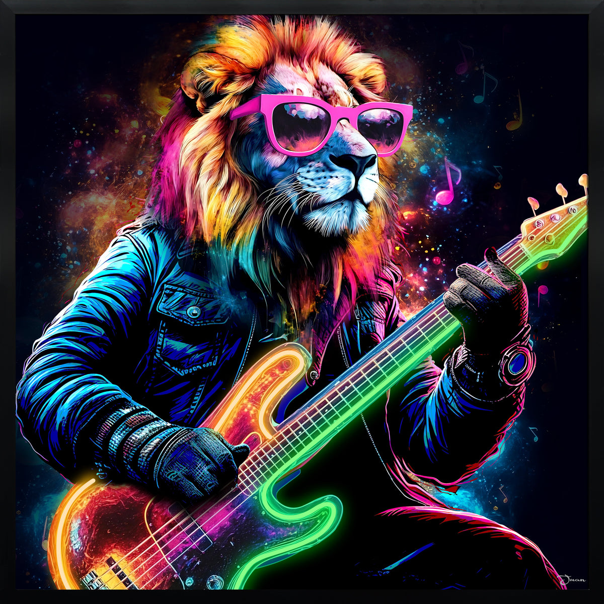 Rockstar Lion LED paveikslas – nuotrauka 3