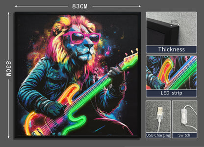 Rockstar Lion LED paveikslas – nuotrauka 7