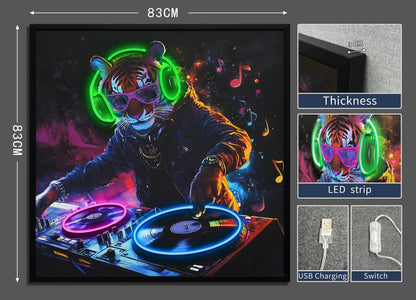 DJ Tiger LED paveikslas – nuotrauka 7