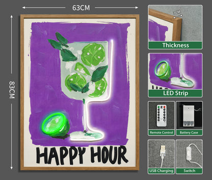 Happy Hour LED paveikslas – nuotrauka 7