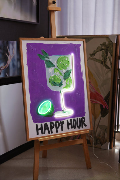 Happy Hour LED paveikslas – nuotrauka 3