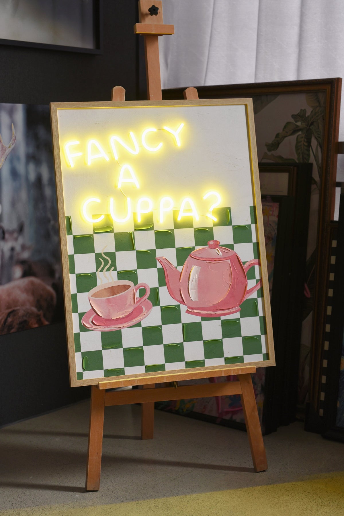 Fancy A Cuppa LED paveikslas – nuotrauka 4