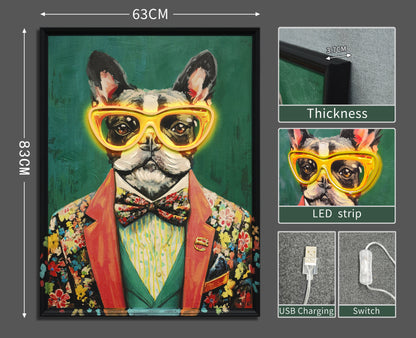 Gentleman Bulldog LED paveikslas – nuotrauka 7