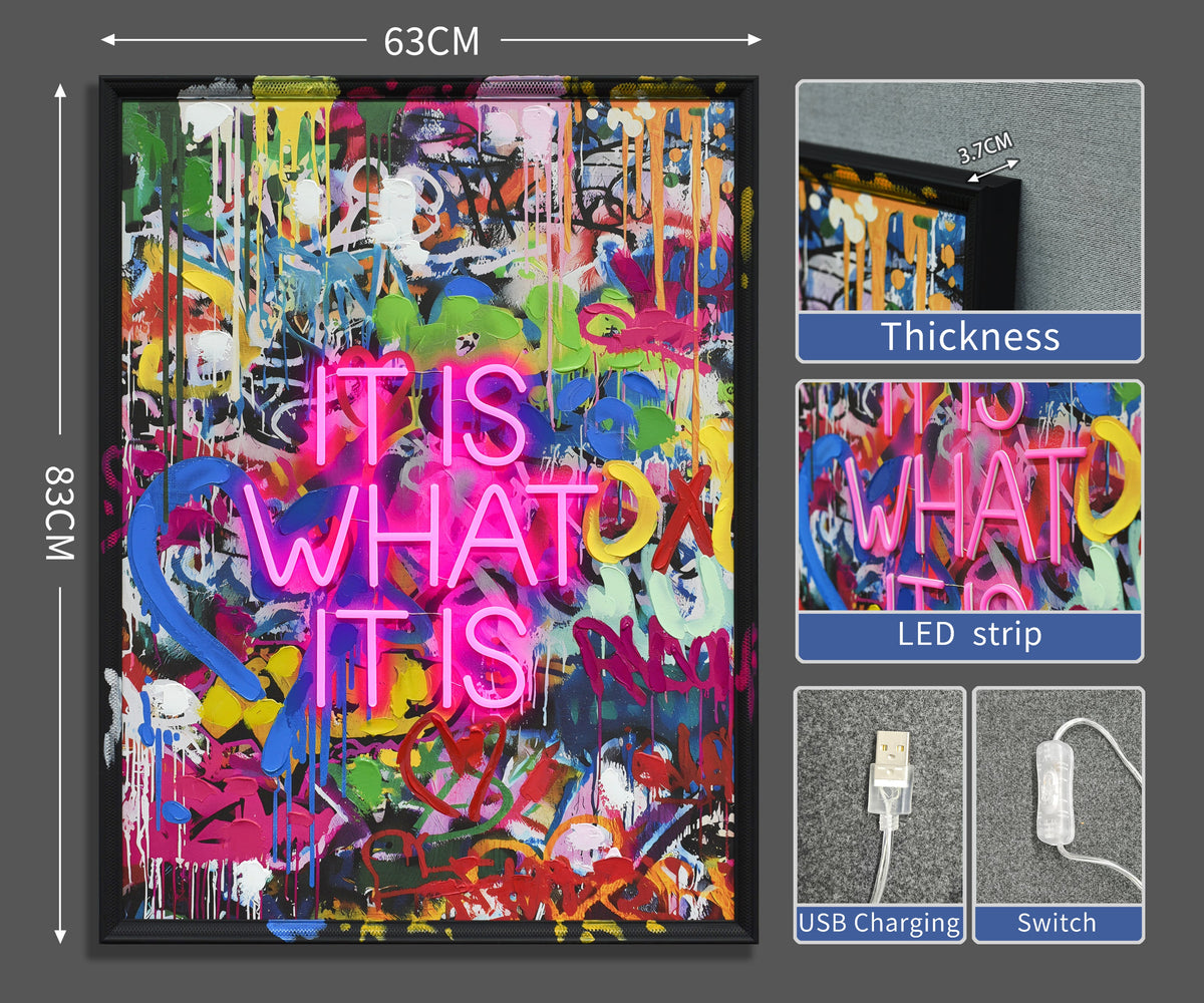 It Is What It Is LED paveikslas – nuotrauka 7