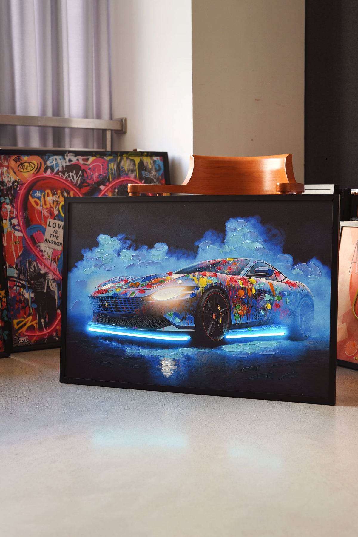 Neon Street Racer LED paveikslas – nuotrauka 3