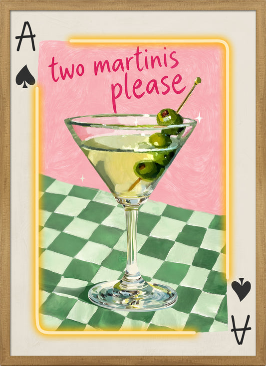 Two Martinis Please LED paveikslas – nuotrauka 2
