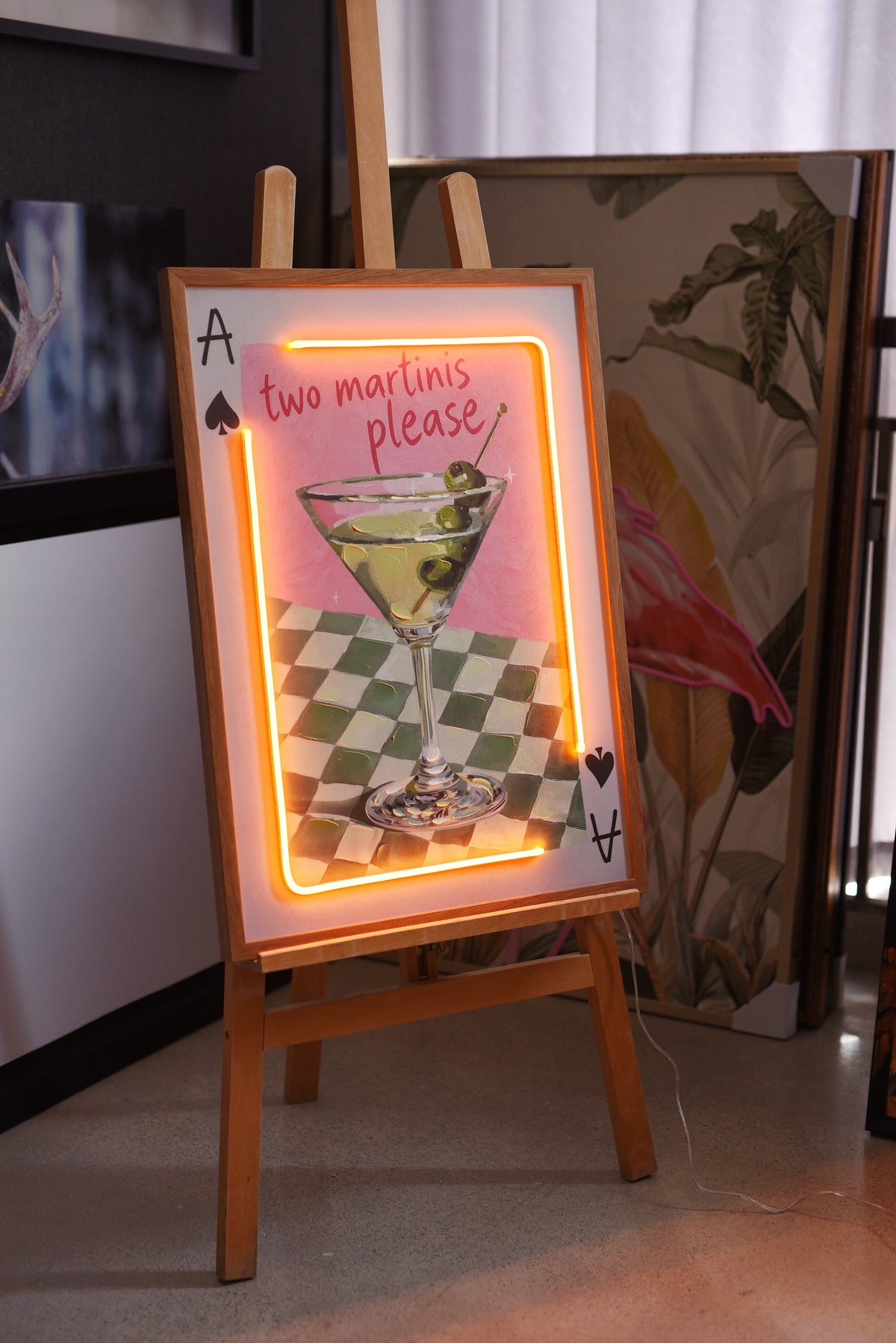 Two Martinis Please LED paveikslas – nuotrauka 5