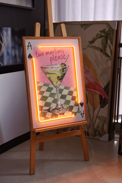 Two Martinis Please LED paveikslas – nuotrauka 5