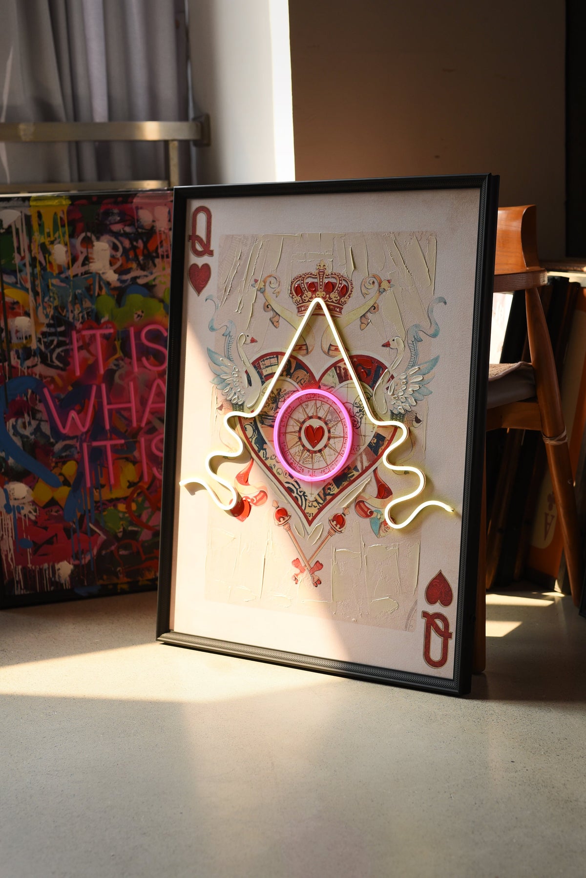 Queen of Hearts LED paveikslas – nuotrauka 4