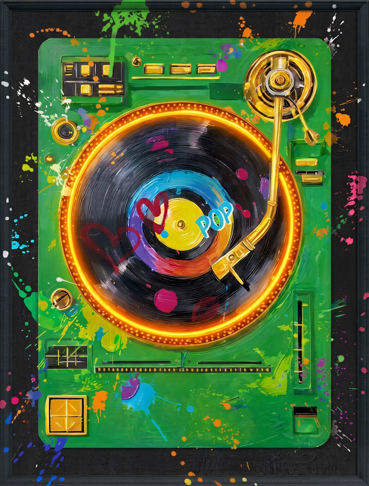 DJ Pop Turntable LED paveikslas – nuotrauka 3