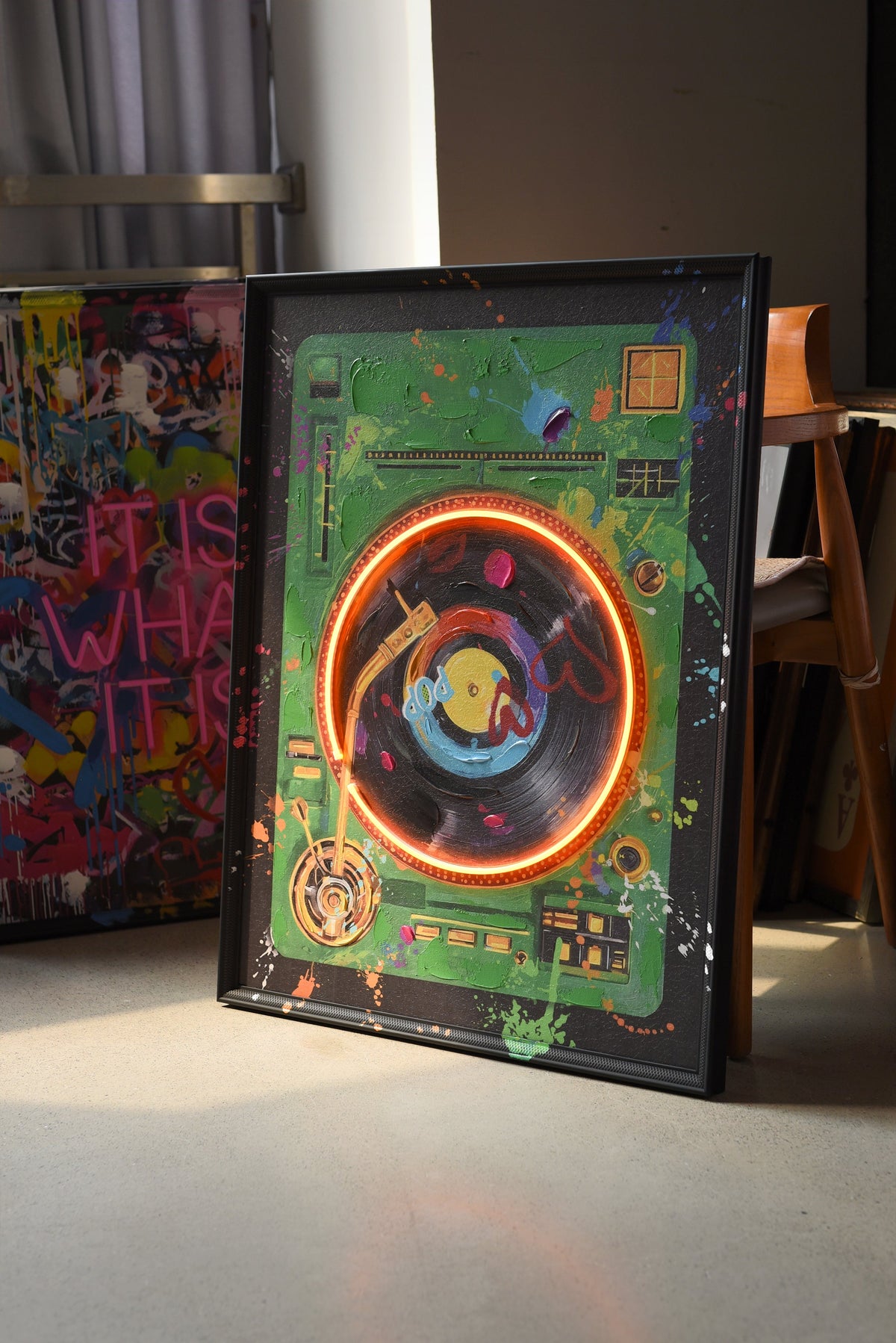 DJ Pop Turntable LED paveikslas – nuotrauka 4