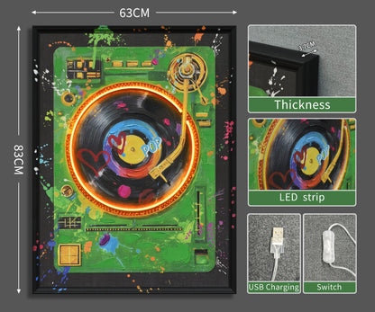 DJ Pop Turntable LED paveikslas – nuotrauka 8