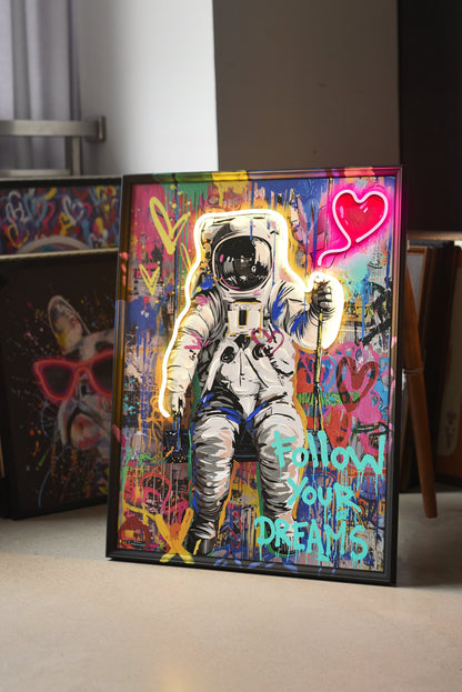Follow Your Dreams LED paveikslas – nuotrauka 4