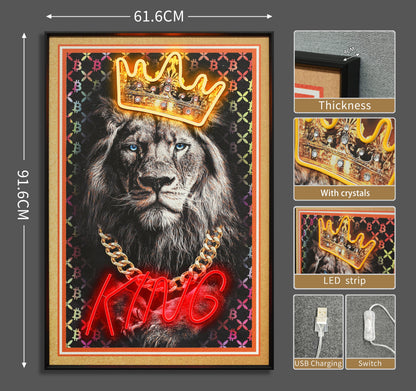 King Lion LED paveikslas – nuotrauka 7
