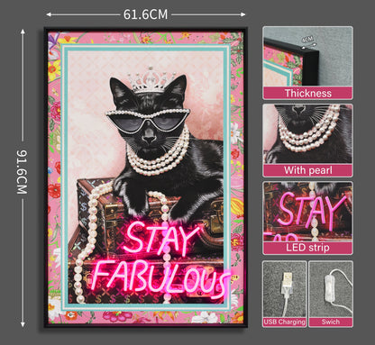Stay Fabulous LED paveikslas – nuotrauka 7