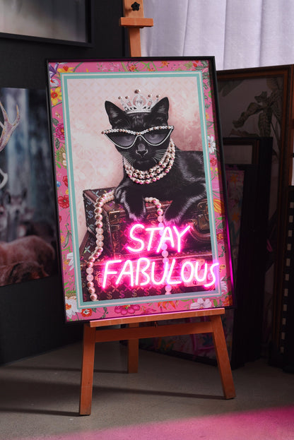 Stay Fabulous LED paveikslas – nuotrauka 6