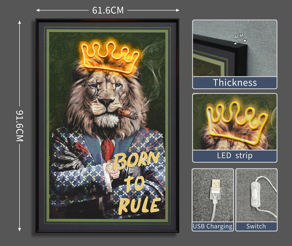 Born to Rule LED paveikslas – nuotrauka 7