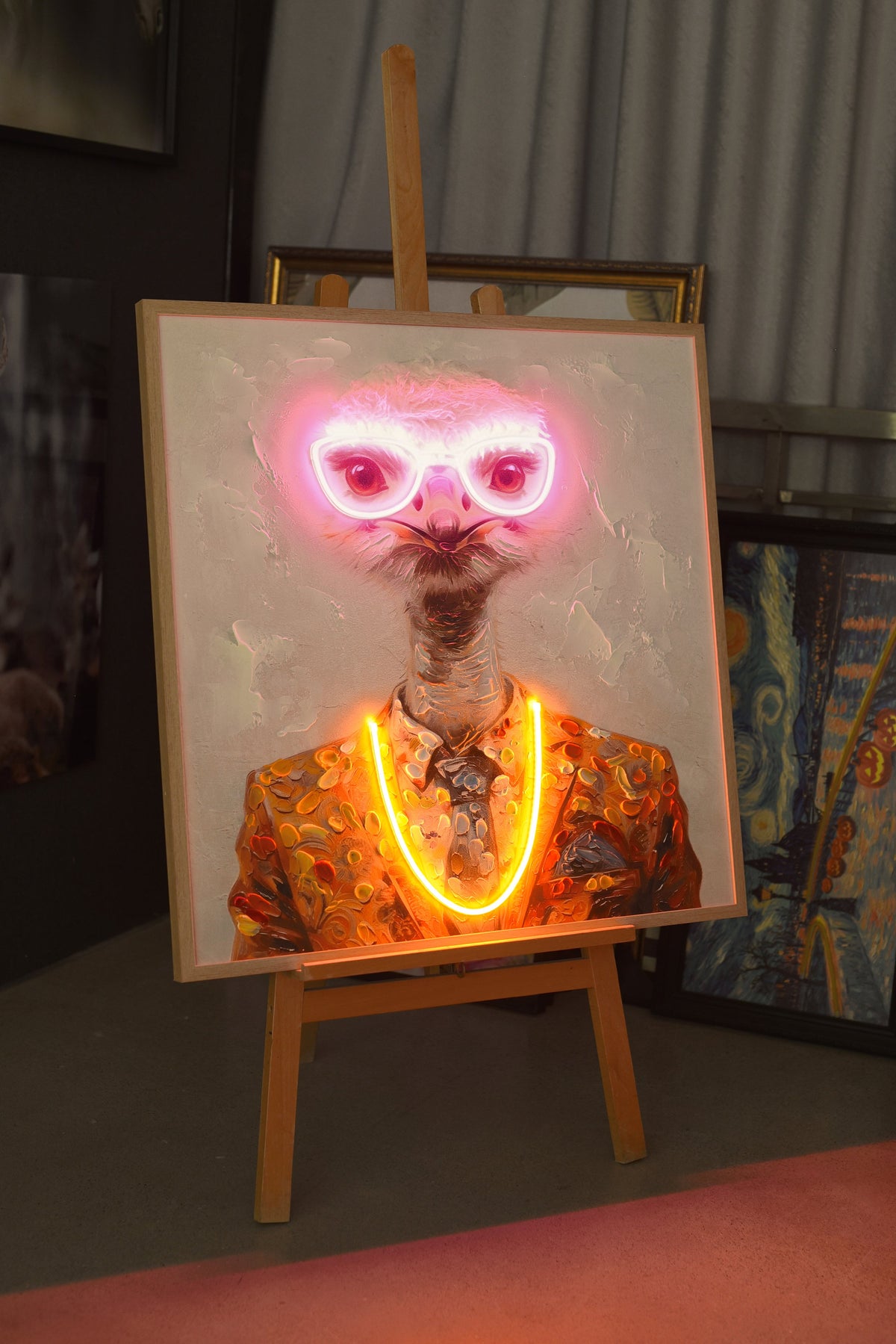 Stylish Ostrich LED paveikslas – nuotrauka 6