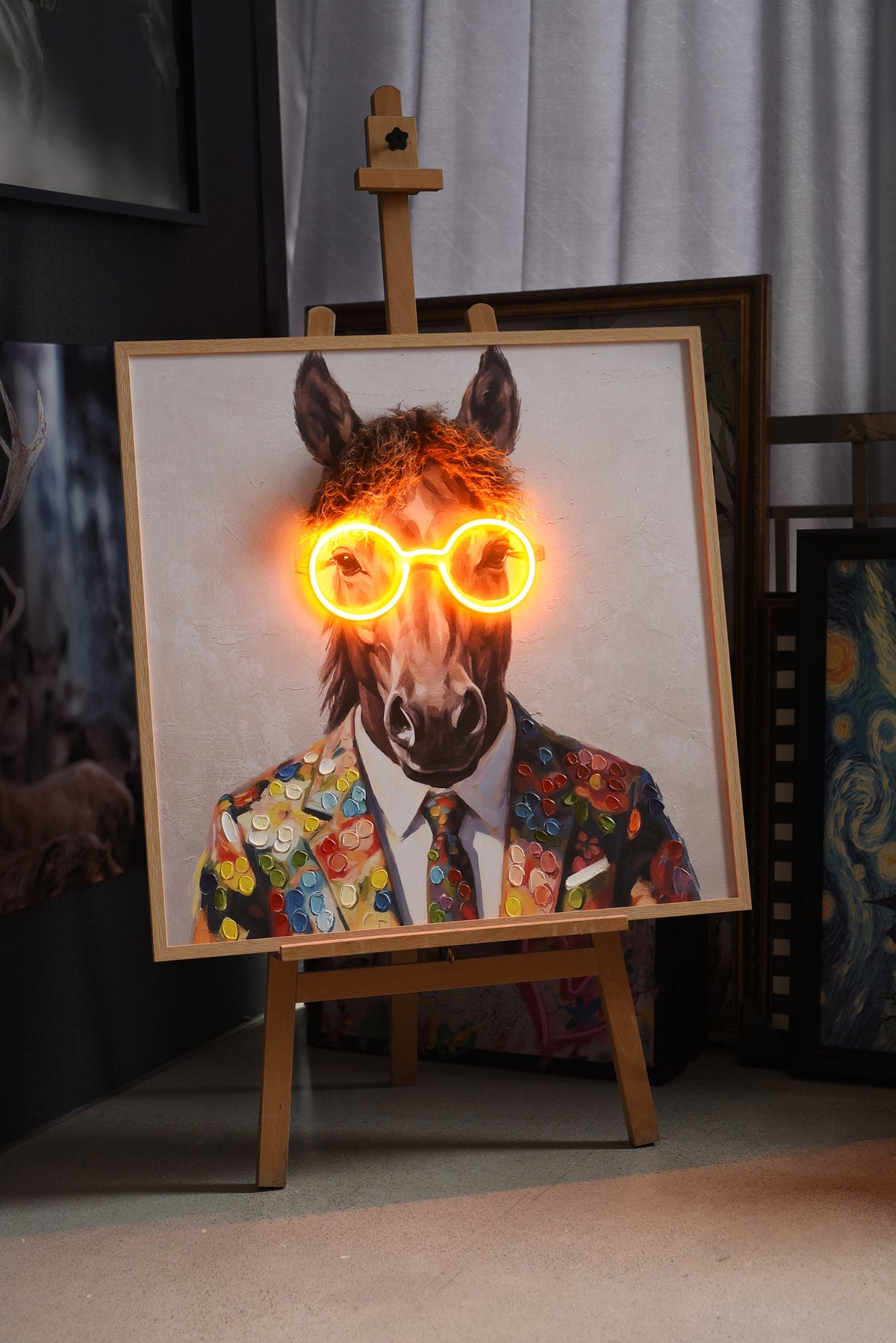 Stylish Horse LED paveikslas – nuotrauka 5