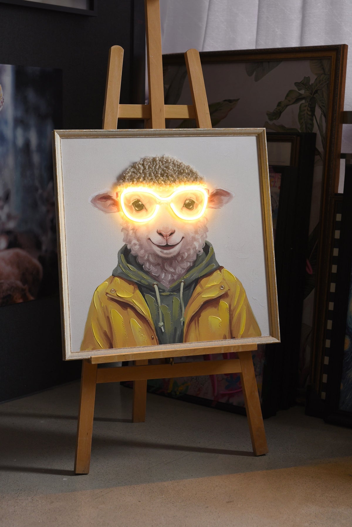 Stylish Sheep LED paveikslas – nuotrauka 5