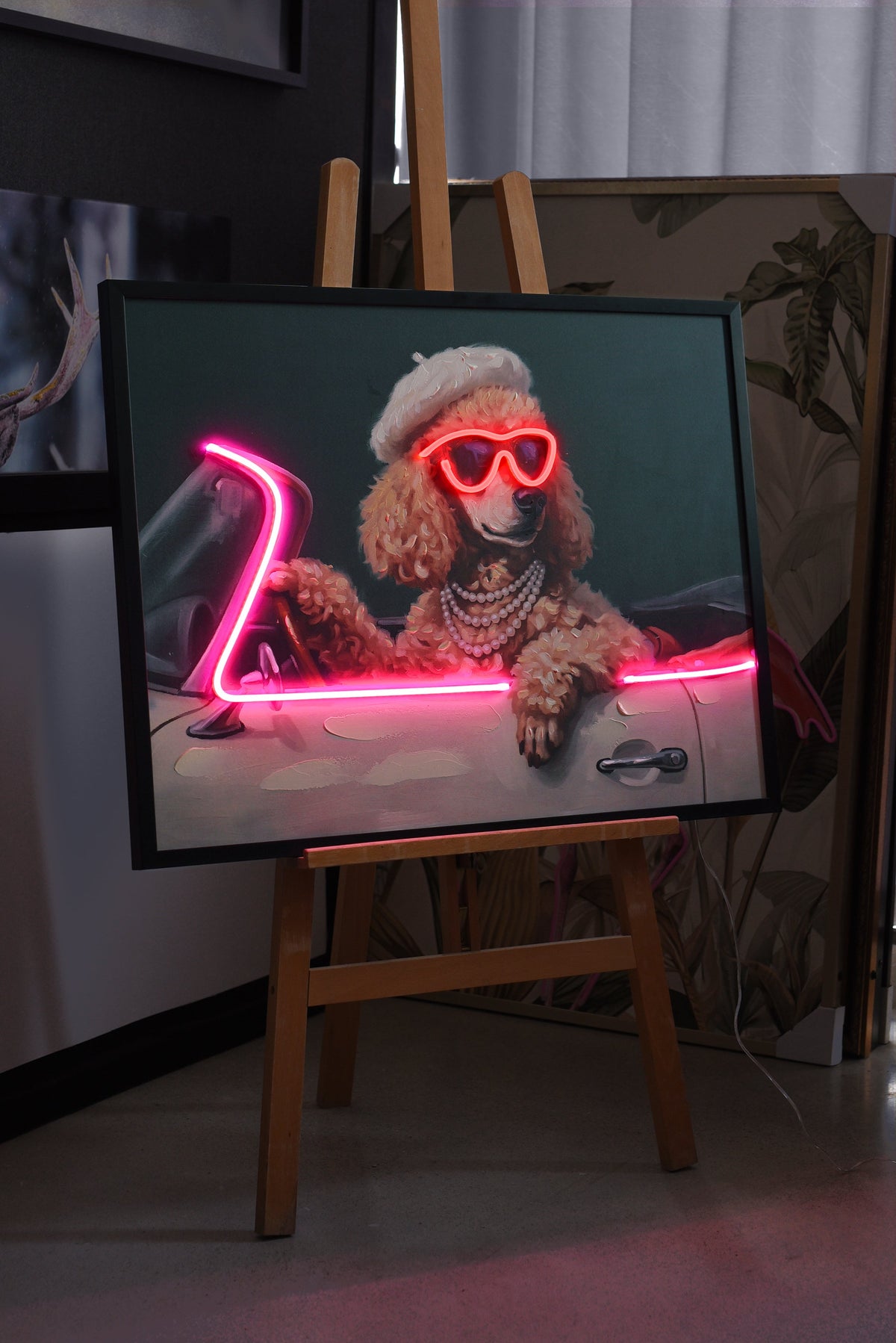 Parisian Poodle LED paveikslas – nuotrauka 5