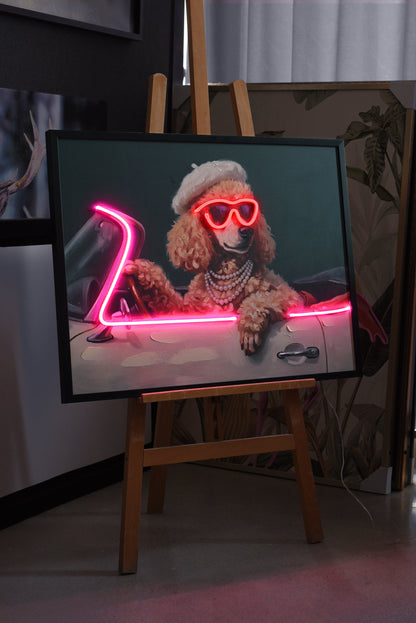 Parisian Poodle LED paveikslas – nuotrauka 5