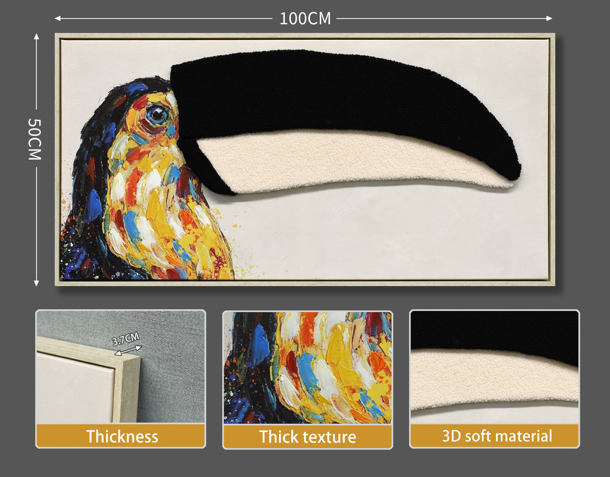 Vibrant Toucan 3D paveikslas – nuotrauka 6