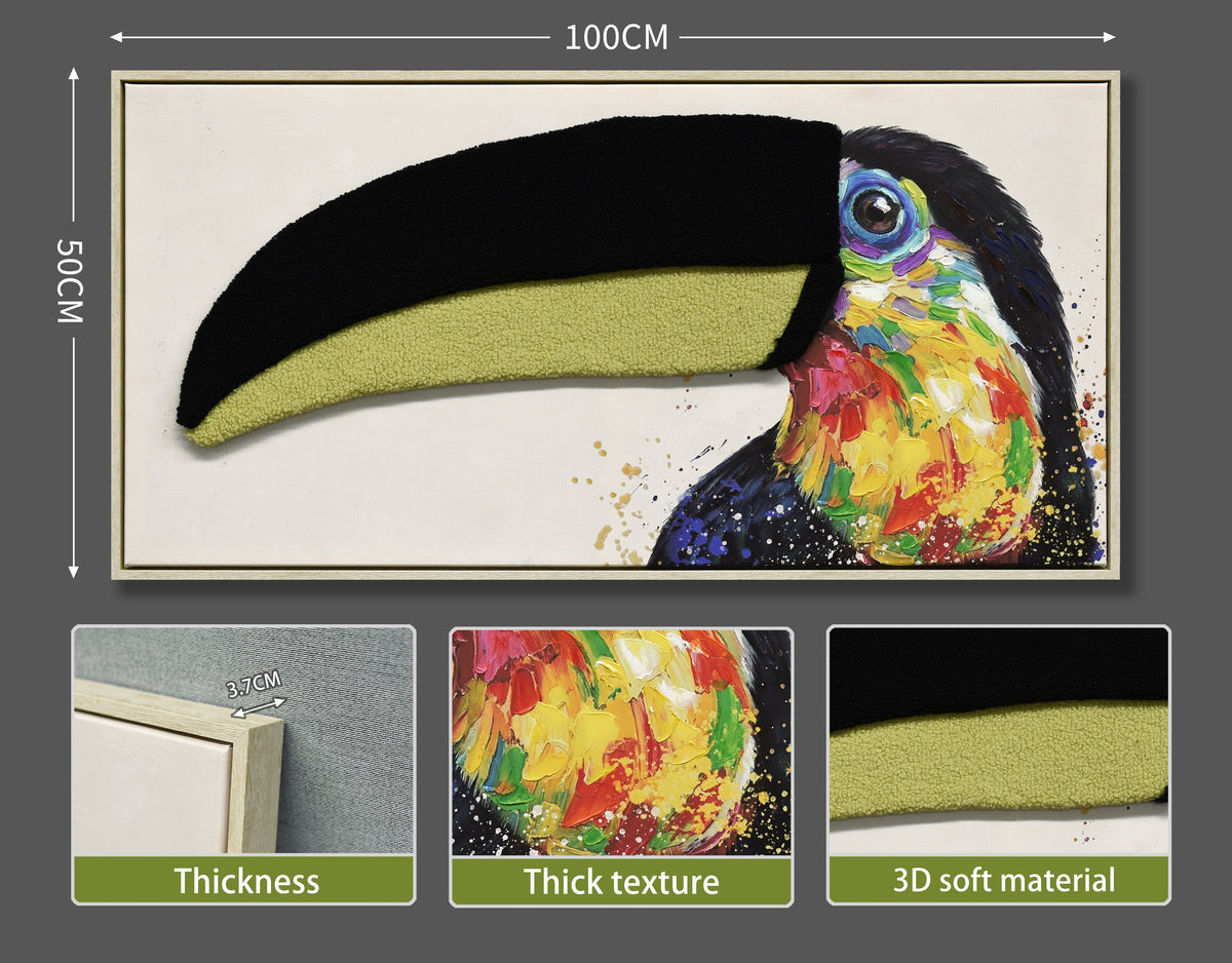 Vibrant Toucan 3D paveikslas – nuotrauka 6