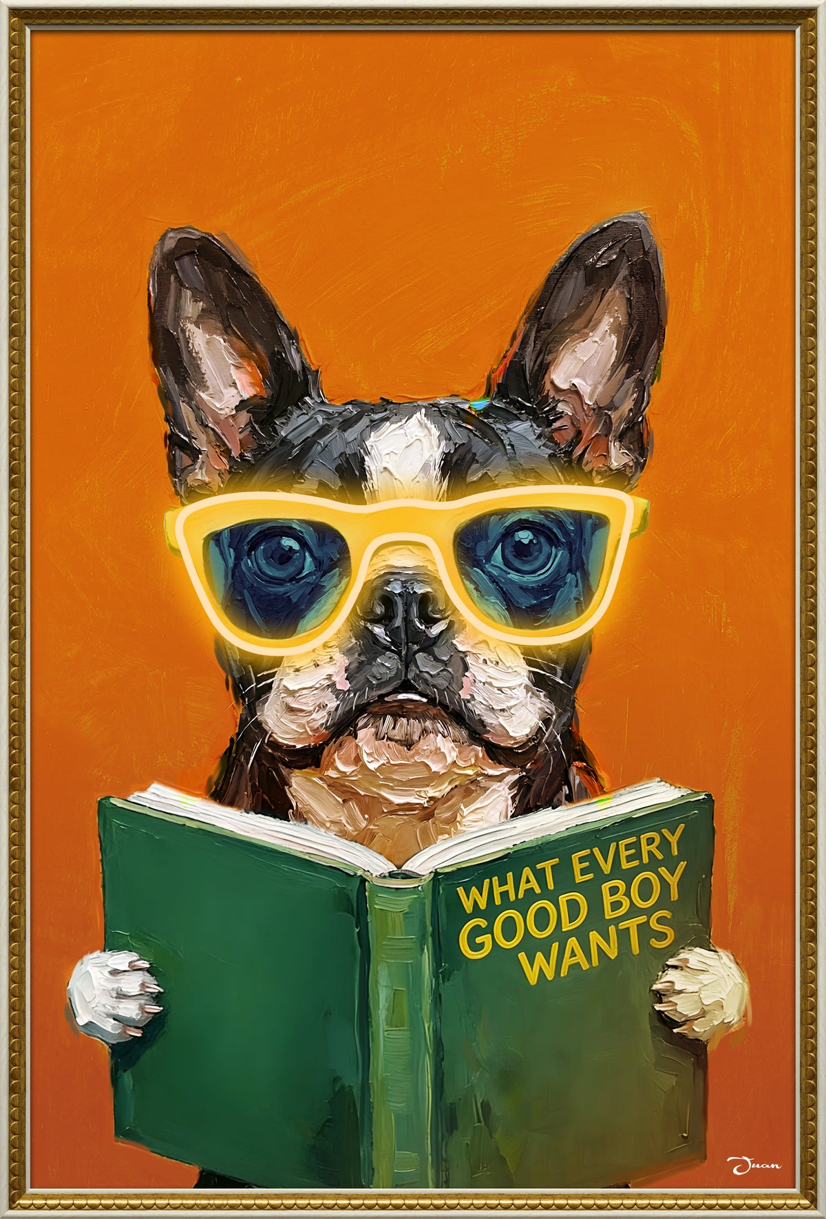 Smart French Bulldog LED paveikslas – nuotrauka 3