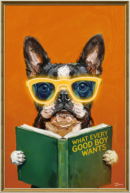 Smart French Bulldog LED paveikslas – nuotrauka 3