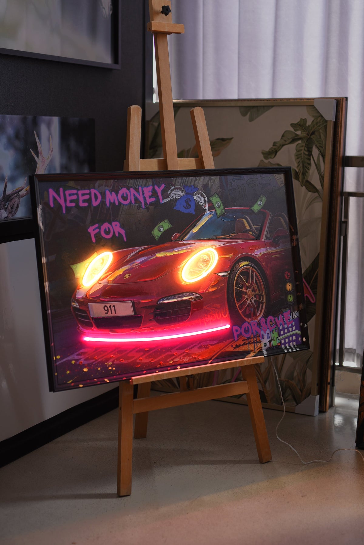 Need Money for Porsche LED paveikslas – nuotrauka 5