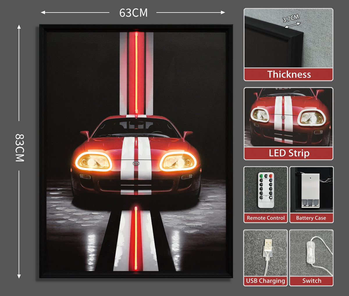 Redline Icon LED paveikslas – nuotrauka 7