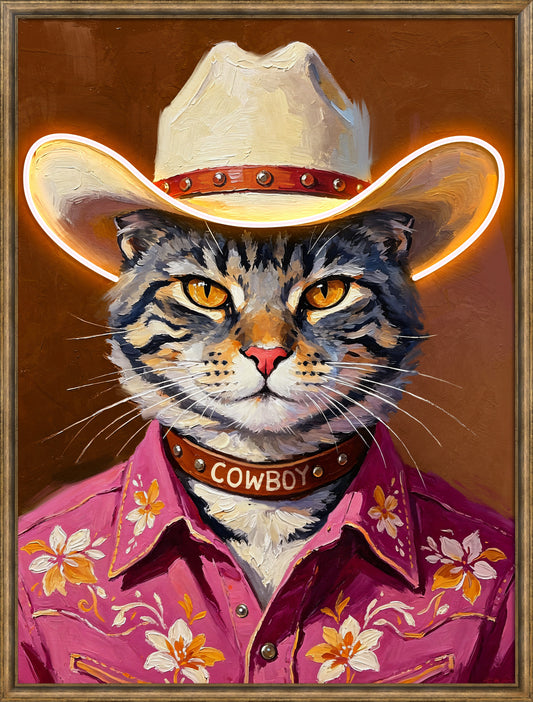 Cowboy Cat LED paveikslas – nuotrauka 2