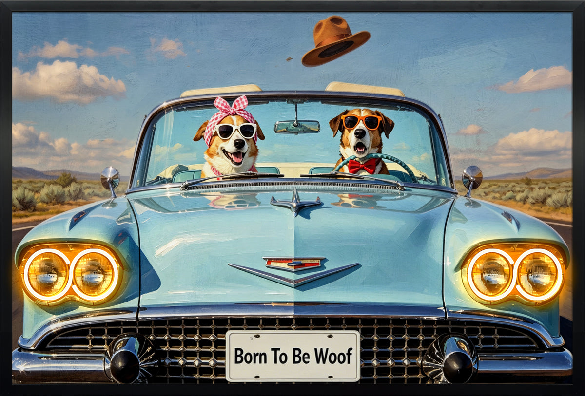 Born to Be Woof LED paveikslas – nuotrauka 2
