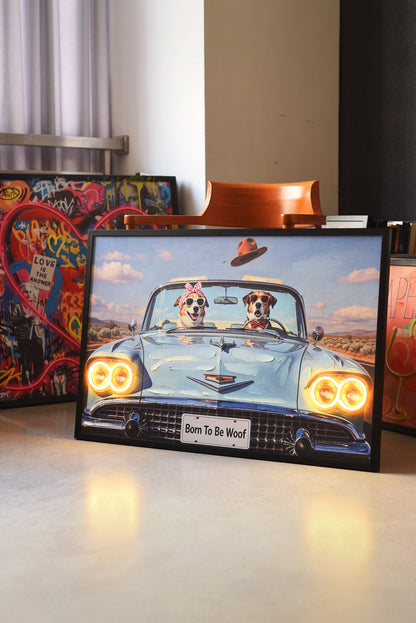 Born to Be Woof LED paveikslas – nuotrauka 5