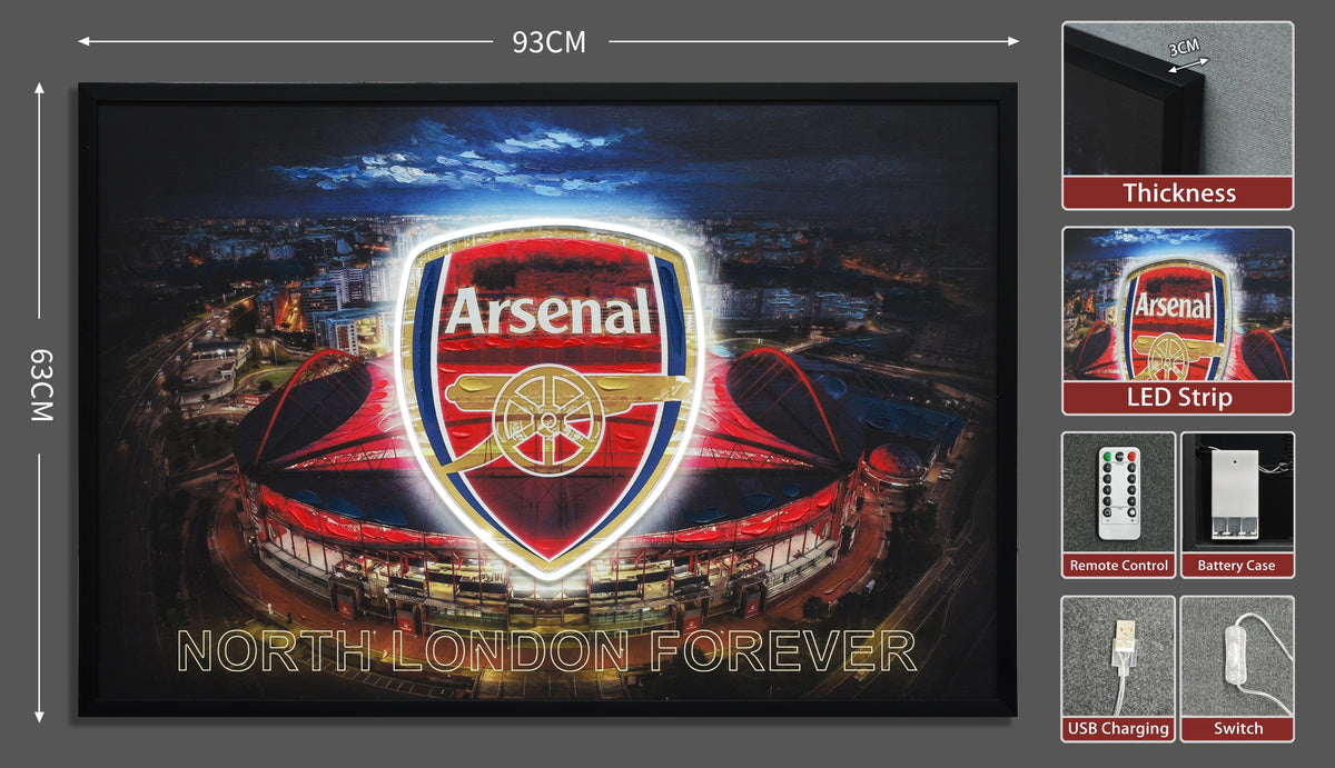Arsenal LED paveikslas – nuotrauka 8